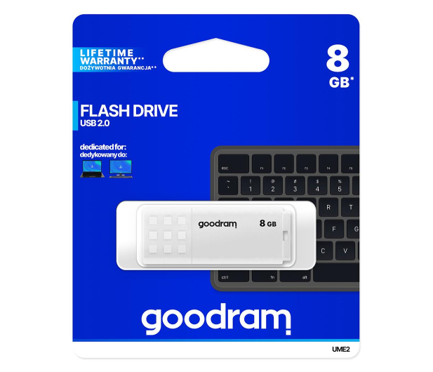 GOODRAM UME2  8GB USB 2.0 Biały - 606419 - zdjęcie 5